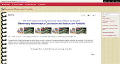 Desktop Screenshot of elementarymathematicsportfolio.wmwikis.net
