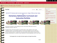 Tablet Screenshot of elementarymathematicsportfolio.wmwikis.net